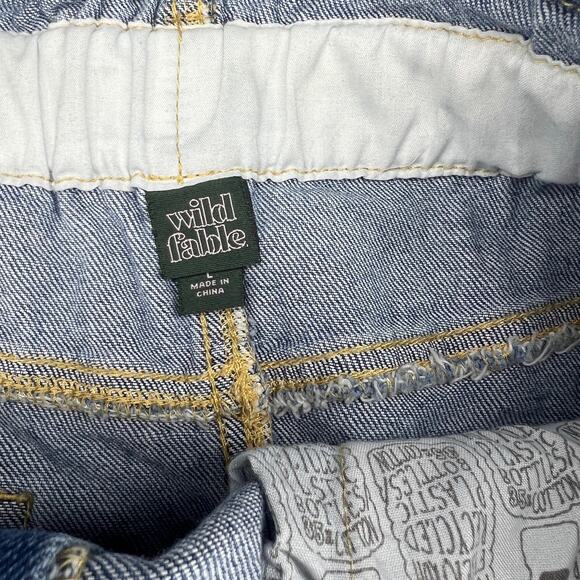 Wild fable denim blue jean mini skirt large - Picture 2 of 6